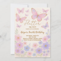 Invitation d'anniversaire de papillon de rêve