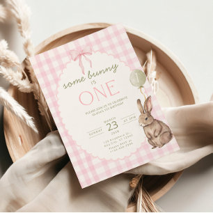 Invitation d'anniversaire de Pâques Some Bunny is