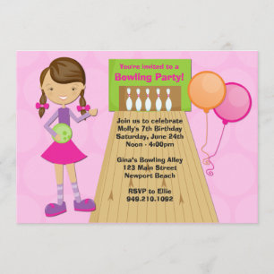 Invitation d'anniversaire de partie de bowling