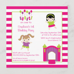 Invitation d'anniversaire de partie de maison du