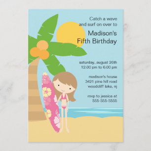 Invitation d'anniversaire de partie de natation de