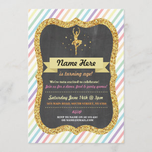 Invitation d'anniversaire de parties scintillantes