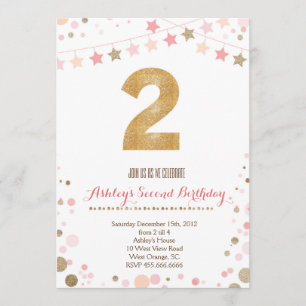 Invitation d'anniversaire de parties scintillantes