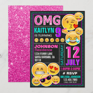 Invitation d'anniversaire de parties scintillantes
