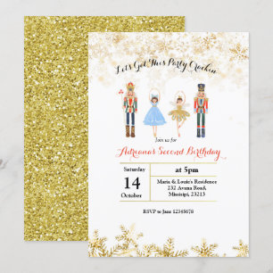 Invitation d'anniversaire de parties scintillantes