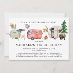 Invitation d'anniversaire de passage en voiture po