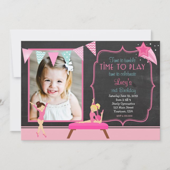Invitation d'anniversaire de pendentifs de (Devant)