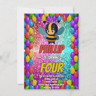 Invitation d'anniversaire de personnage personnali