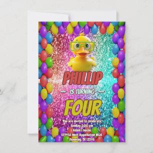 Invitation d'anniversaire de personnage personnali