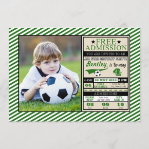 Invitation d'anniversaire de photo de billet du
