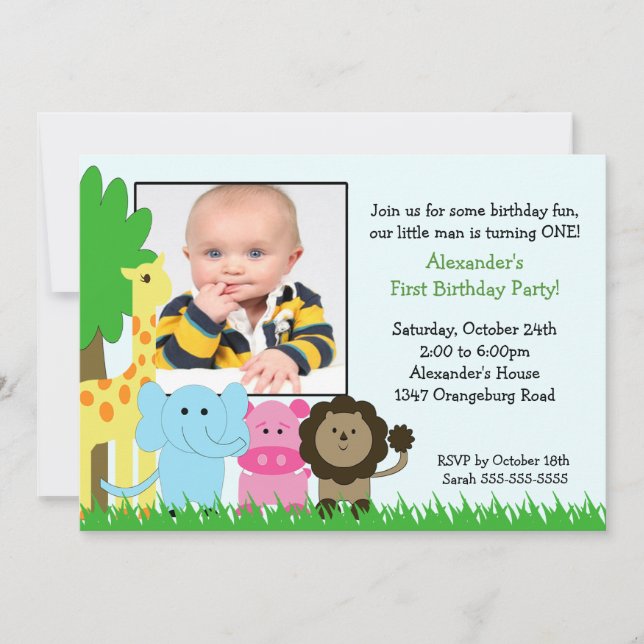 Invitation d'anniversaire de photo de copains de (Devant)