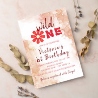 Invitation d'anniversaire de photo de fleur sauvag