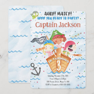 Invitation d'anniversaire de pirate