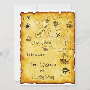 Invitation d'anniversaire de pirate