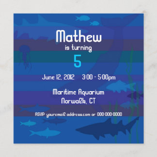 Invitation d'anniversaire de poissons