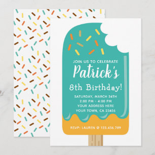 Invitation d'anniversaire de Popsicle