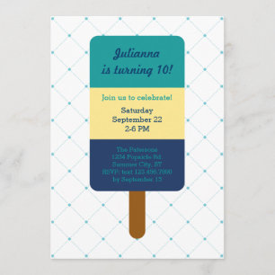 Invitation d'anniversaire de Popsicle