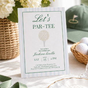 Invitation d'anniversaire de première année de gol
