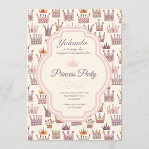 Invitation d'anniversaire de Princes Party