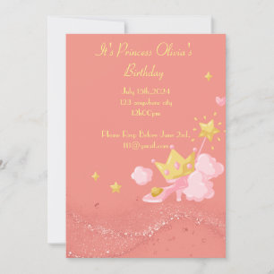 INVITATION D'ANNIVERSAIRE DE PRINCESSE