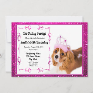 Invitation d'anniversaire de princesse Cavalier Ki