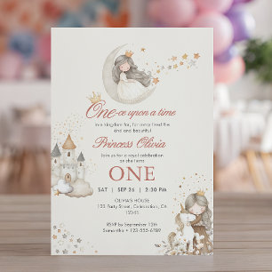 Invitation d'anniversaire de princesse de conte de
