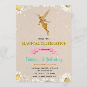 Invitation d'anniversaire de princesse de fée ench