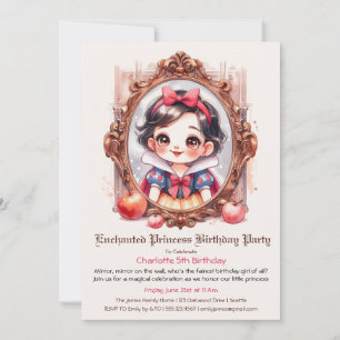 Invitation d'anniversaire de princesse enchantée S