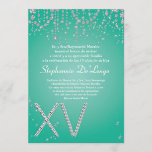 invitation d'anniversaire de Quinceanera de