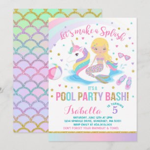 Invitation d'anniversaire de réception au bord de