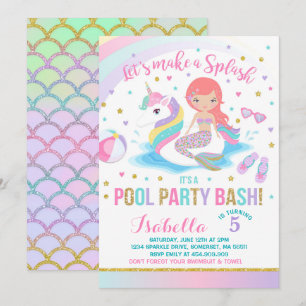 Invitation d'anniversaire de réception au bord de