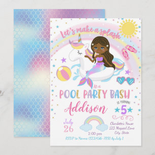 Invitation d'anniversaire de réception au bord de