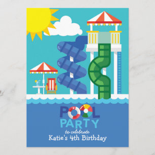 Invitation d'anniversaire de réception au bord de