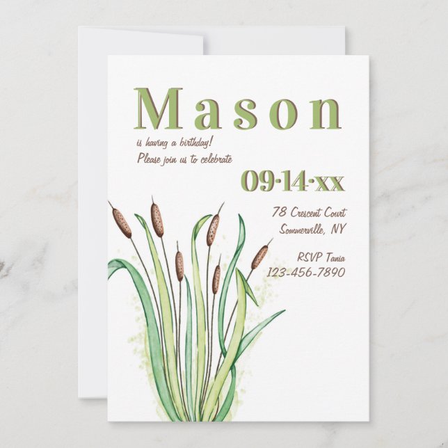 Invitation d'anniversaire de Reeds (Devant)