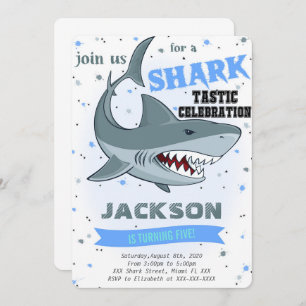 Invitation d'anniversaire de requin