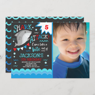 Invitation d'anniversaire de requin