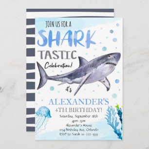 Invitation d'anniversaire de requin, Invitation de