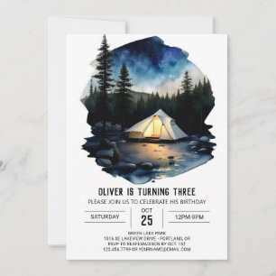 Invitation d'anniversaire de retraite rustique pou