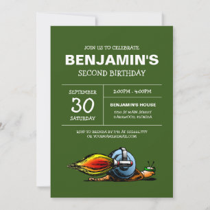 Invitation d'anniversaire de Rocket Snail