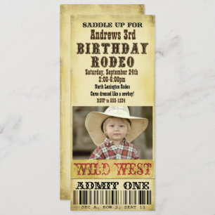 Invitation d'anniversaire de Rodeo