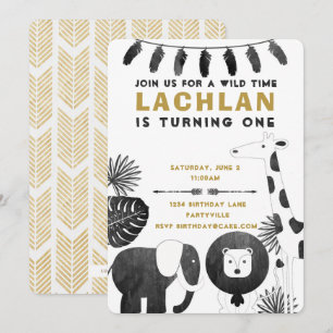 Invitation d'anniversaire de safari