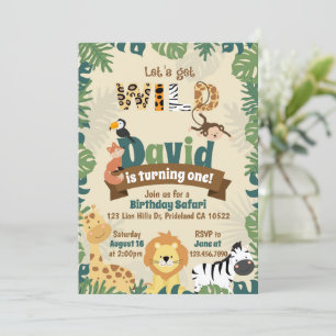 Invitation d'anniversaire de Safari Wild
