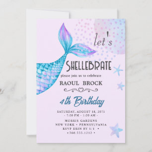 Invitation d'anniversaire de Shellebrate