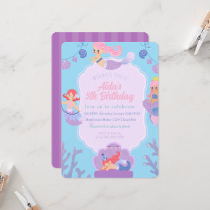 Invitation d'anniversaire de Sirène