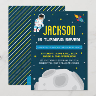 Invitation d'anniversaire de Space Dark Boy