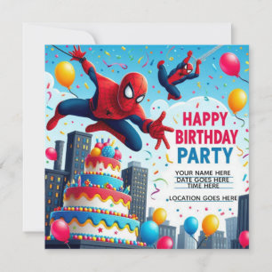 Invitation d'anniversaire de Spider-Man