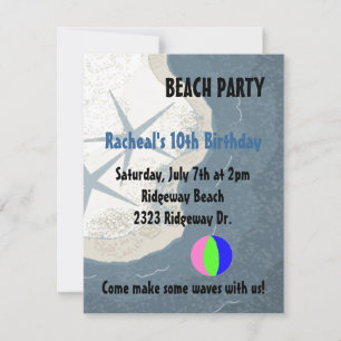 Invitation d'anniversaire de Starfish et Ocean Bea