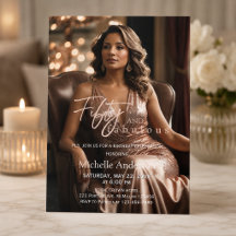 Invitation d'anniversaire de style magazine Rose G