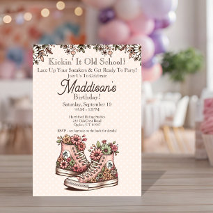 Invitation d'anniversaire de style rétro