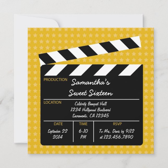 Invitation d'anniversaire de sweet sixteen de (Devant)